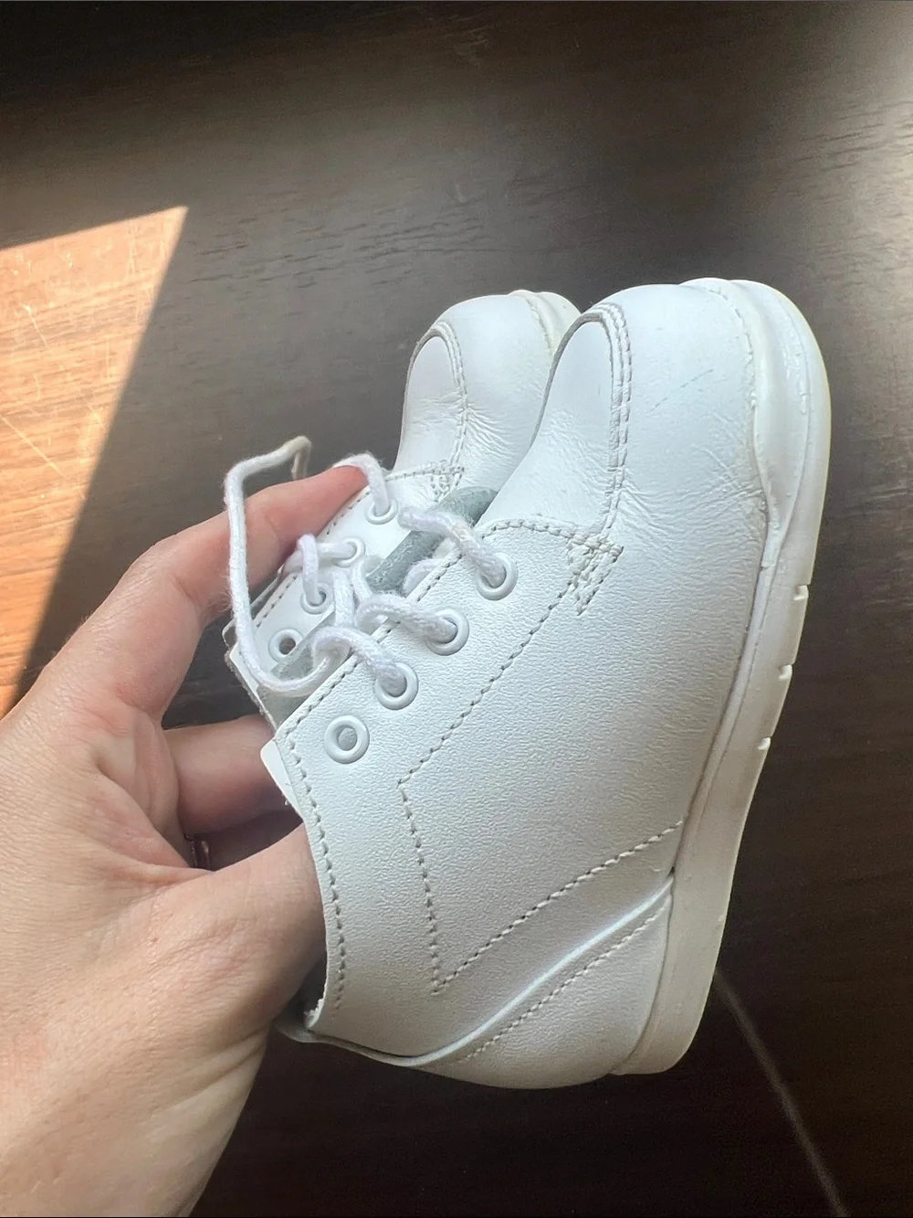 Stride Rite Classic White Kids Lace-Up Shoes